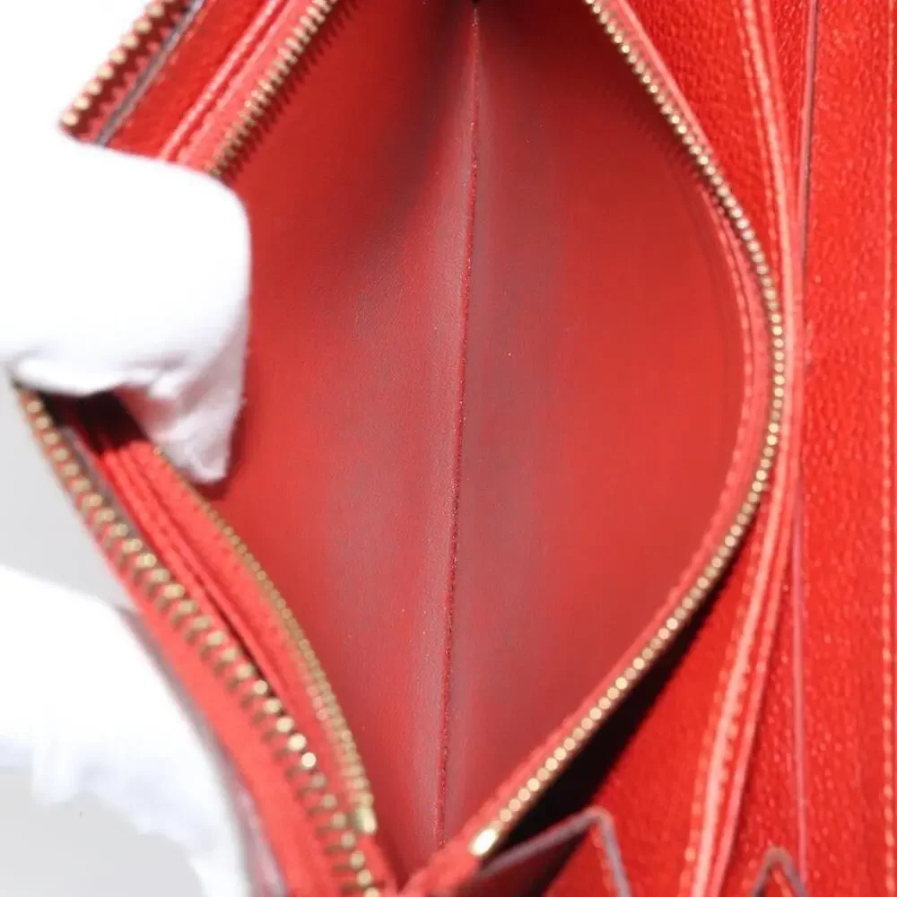 Louis Vuitton Monogram Empreinte Zippy Long Wallet Red